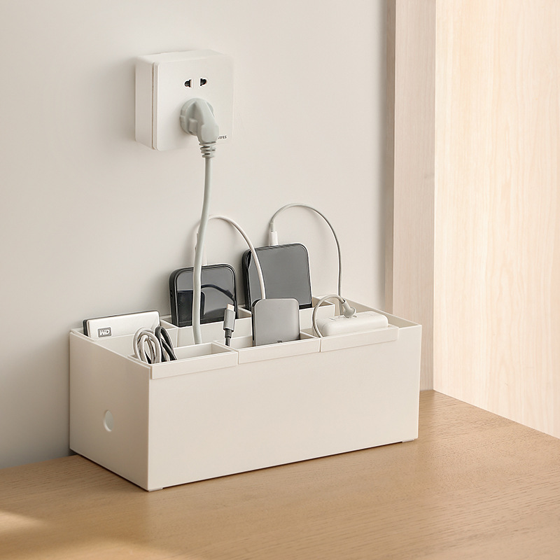 Desk Cable Organizer - Data Cable Storage Box Wire Organizer