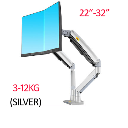 Dual Monitor Arm - NB F195A Aluminum Gas Spring Arm