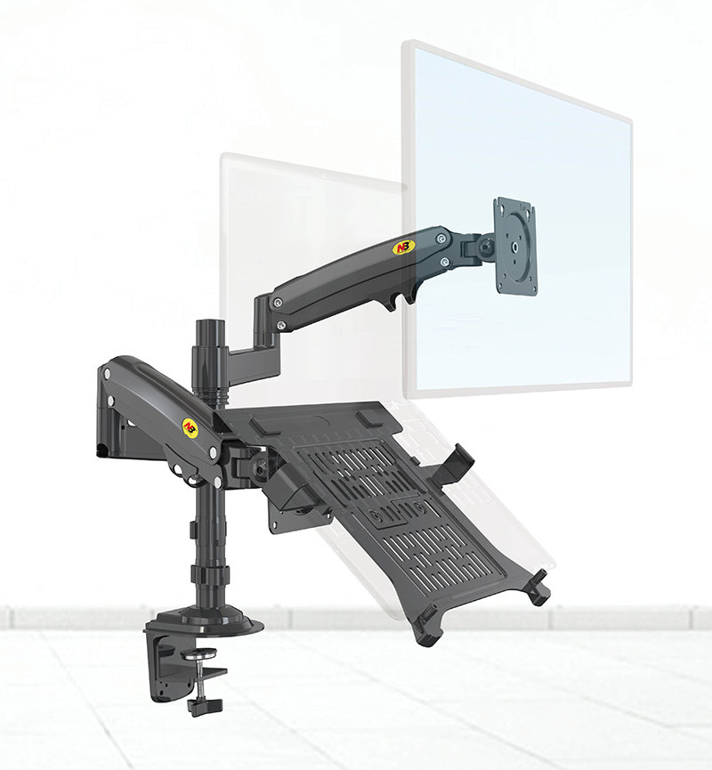 Dual Monitor Arm - Desktop NB H180-FP Gas Spring Dual