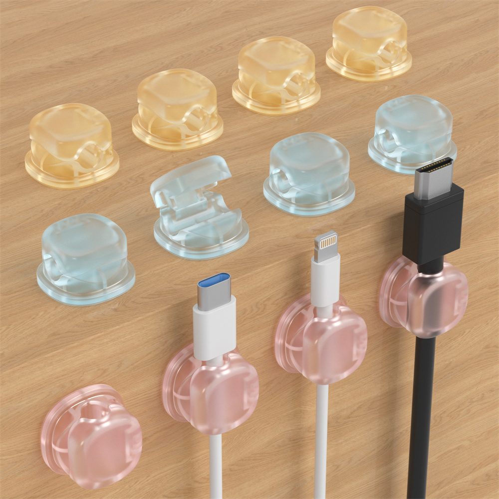 3 Transparent Color Magnetic C - Desk Cable Organizer ulasan dan harga