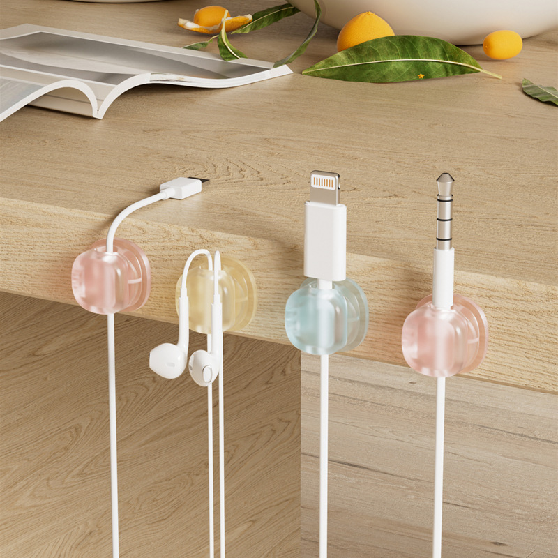 3 Transparent Color Magnetic C - Desk Cable Organizer ulasan dan harga