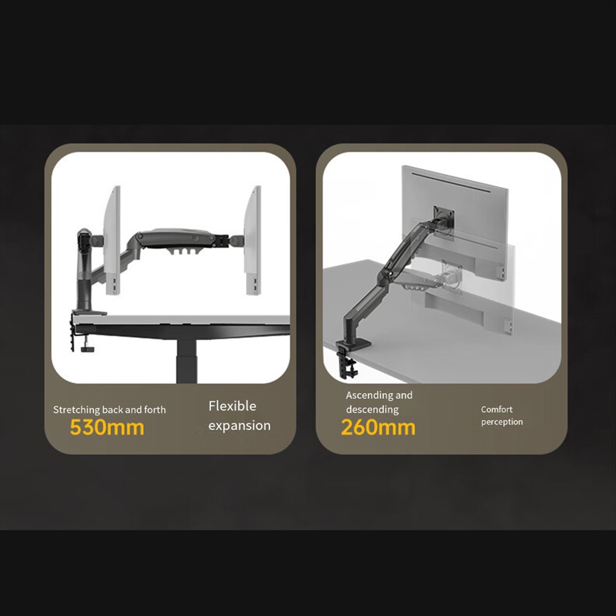 A55T F160 Desktop Spring Monit - Dual Monitor Arm ulasan dan harga