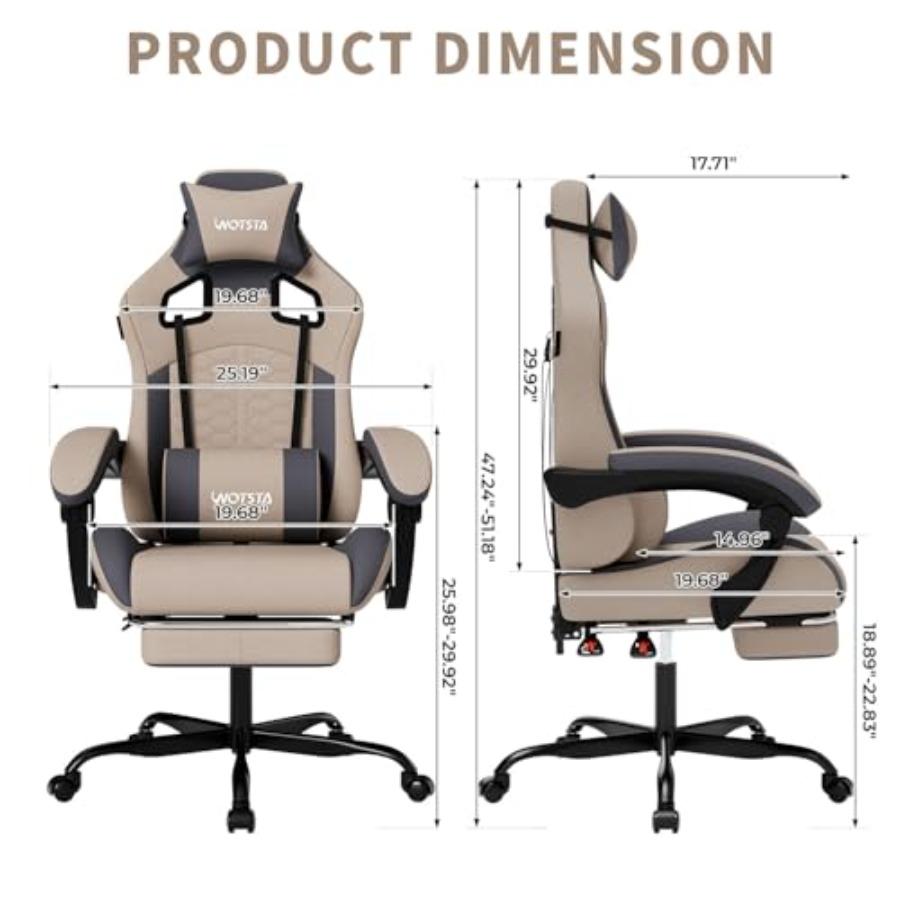 Gaming Chair with Massage, Erg - Pc Gaming Gaming ulasan dan harga