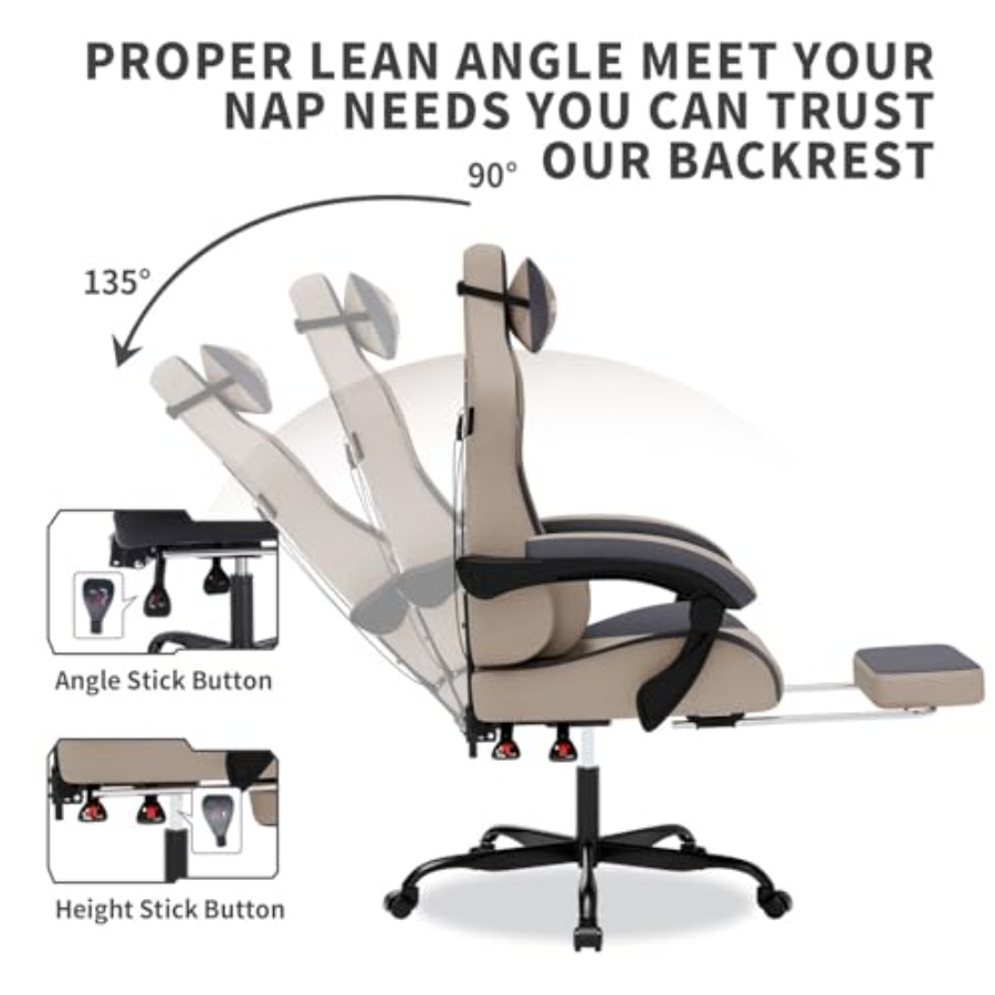Gaming Chair with Massage, Erg - Pc Gaming Gaming ulasan dan harga