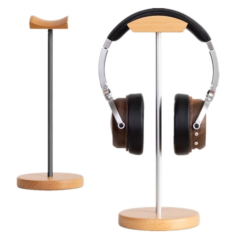 Black Walnut Wood & Aluminum H - Headset Stand ulasan dan harga