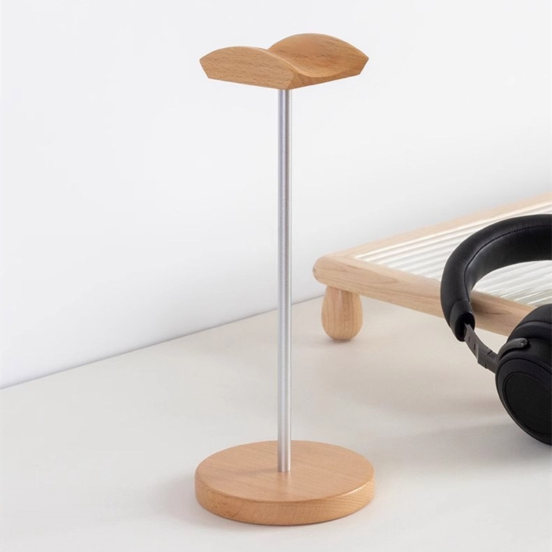 Black Walnut Wood & Aluminum H - Headset Stand ulasan dan harga