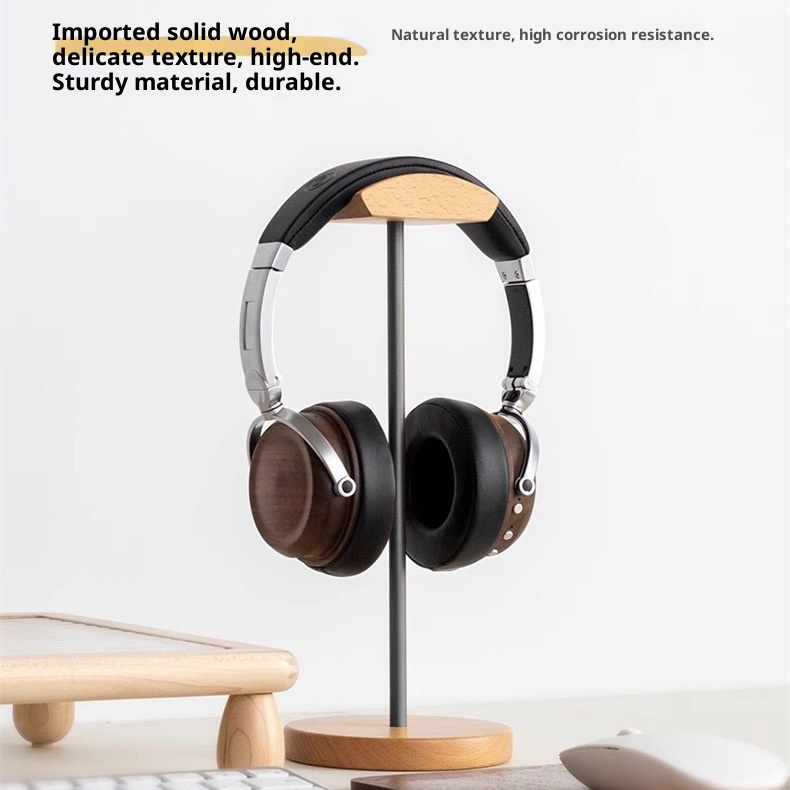 Black Walnut Wood & Aluminum H - Headset Stand ulasan dan harga