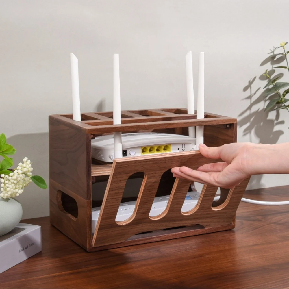 Solid Wood Cable Management Bo - Desk Cable Organizer ulasan dan harga