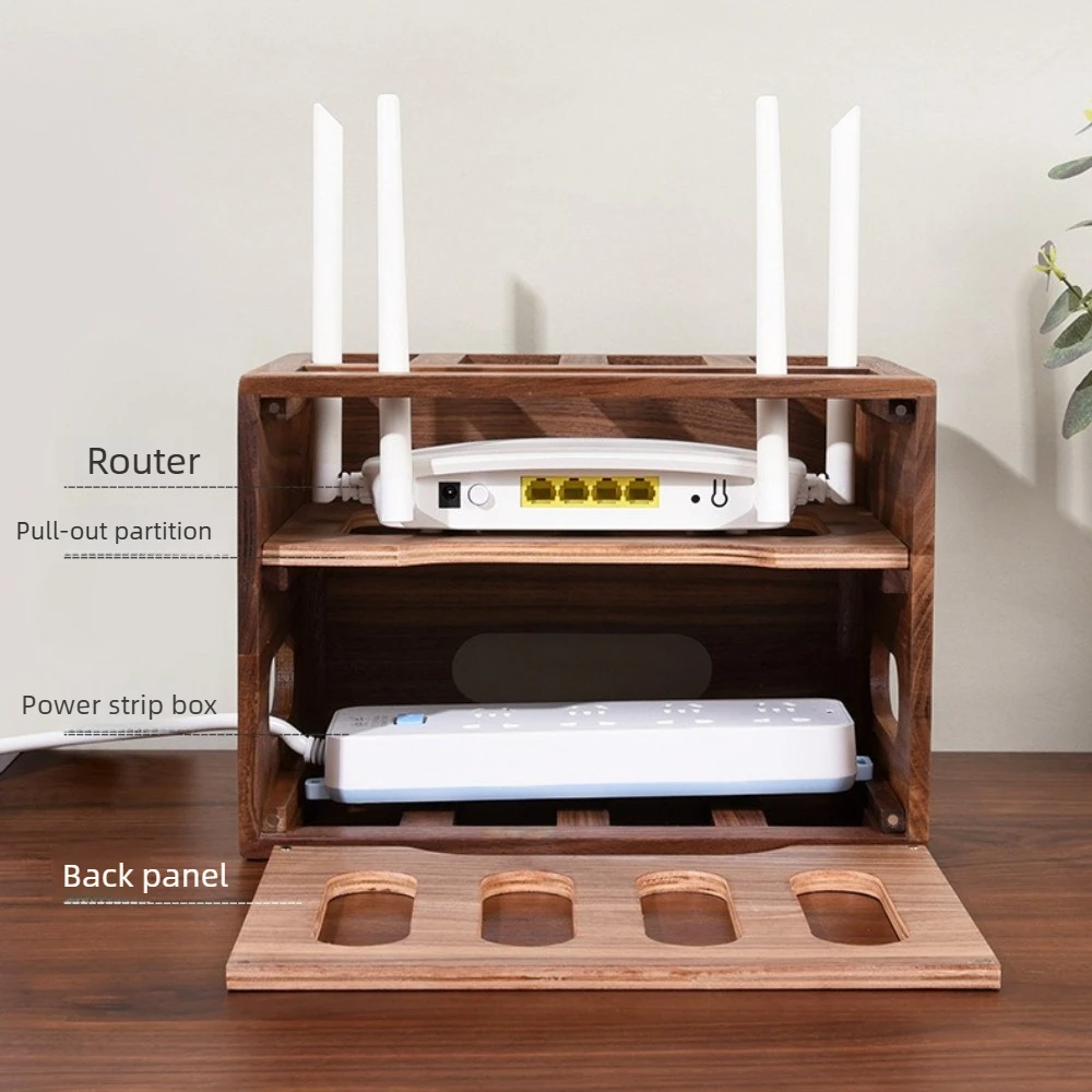 Solid Wood Cable Management Bo - Desk Cable Organizer ulasan dan harga