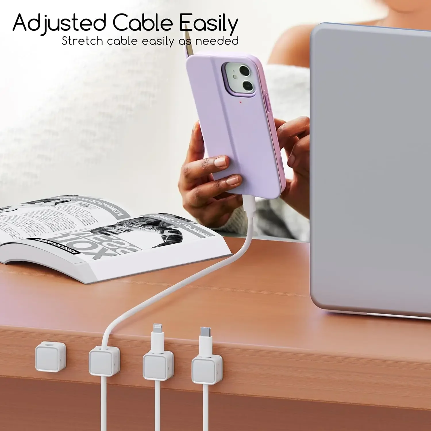 Mini Cable Organizer Holder Ma - Desk Cable Organizer ulasan dan harga