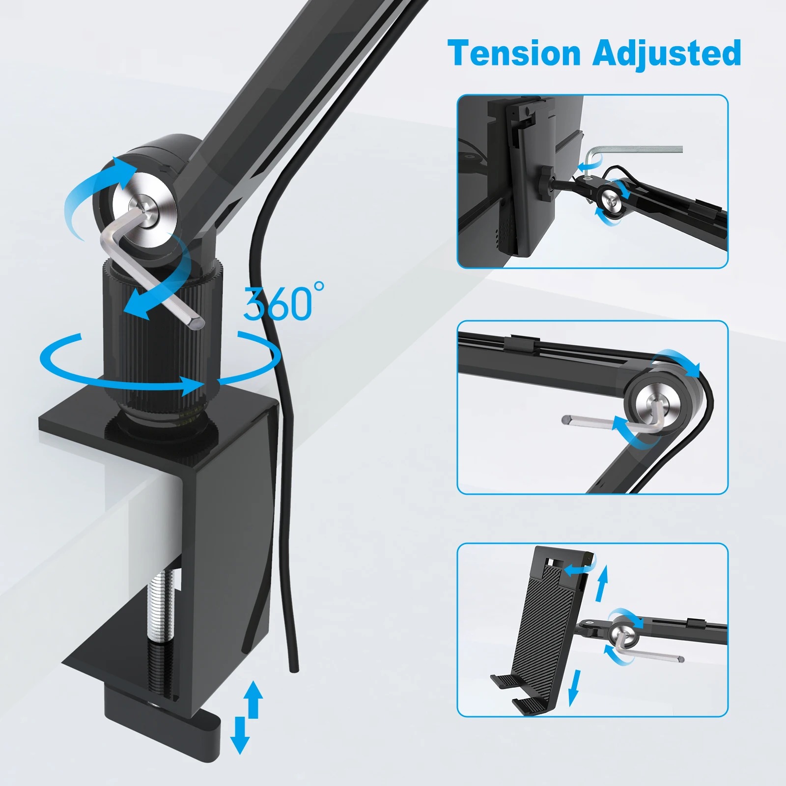 2025 Tablet Stand Holder for I - Dual Monitor Arm ulasan dan harga