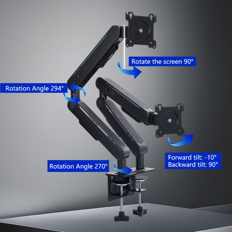 New Arrival Gas Spring Desk Mo - Dual Monitor Arm ulasan dan harga