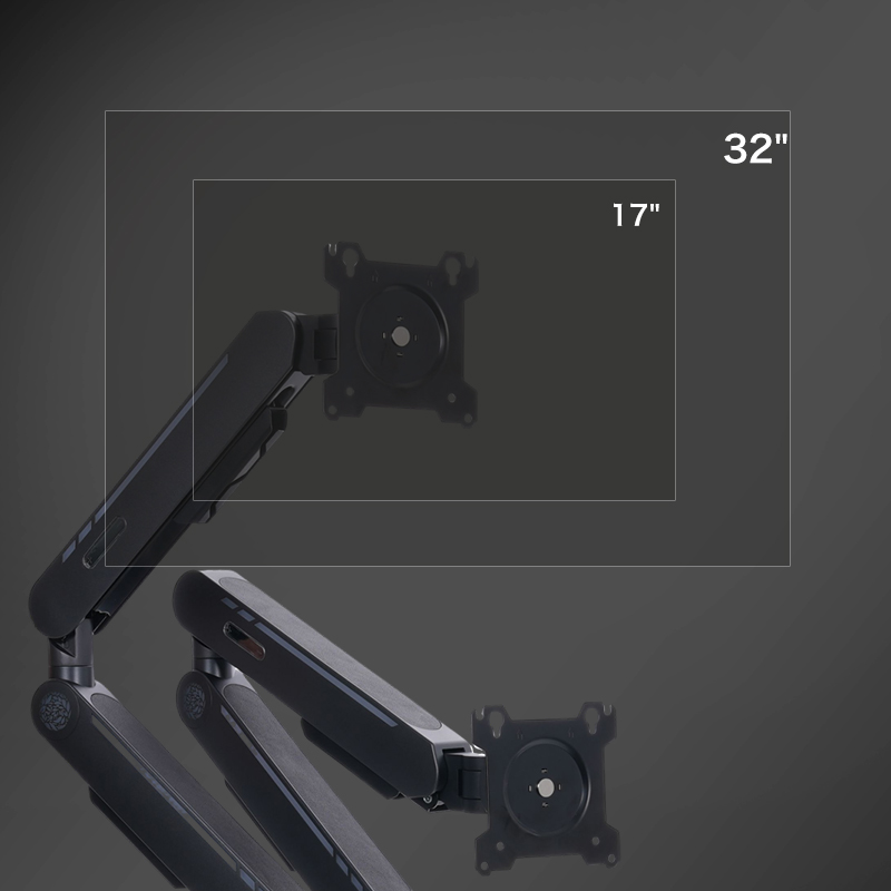 New Arrival Gas Spring Desk Mo - Dual Monitor Arm ulasan dan harga