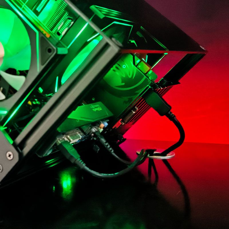 45° Open Tilt PC Case Aluminum - Pc Gaming Dell ulasan dan harga