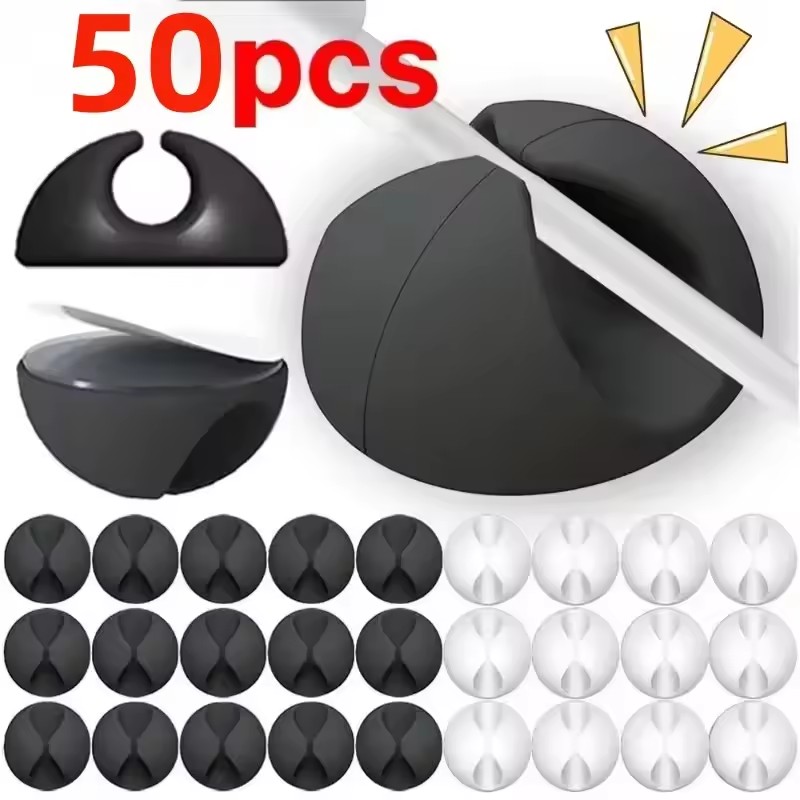 5/50Pcs Mini Cable Winder Orga - Desk Cable Organizer ulasan dan harga