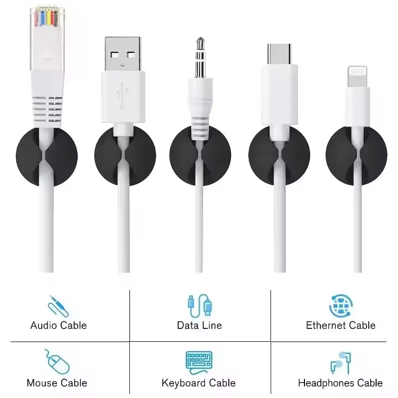 5/50Pcs Mini Cable Winder Orga - Desk Cable Organizer ulasan dan harga