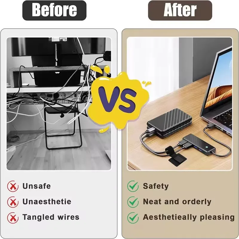 4-40 Sets Cable Management Und - Desk Cable Organizer ulasan dan harga