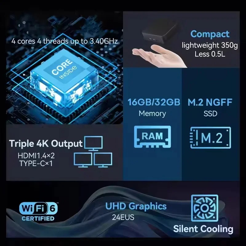 Intel Core i3 6100 MINI PC Hot - Pc Gaming I3 ulasan dan harga