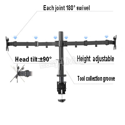 MS02 Desktop Clamping Full Mot - Dual Monitor Arm ulasan dan harga