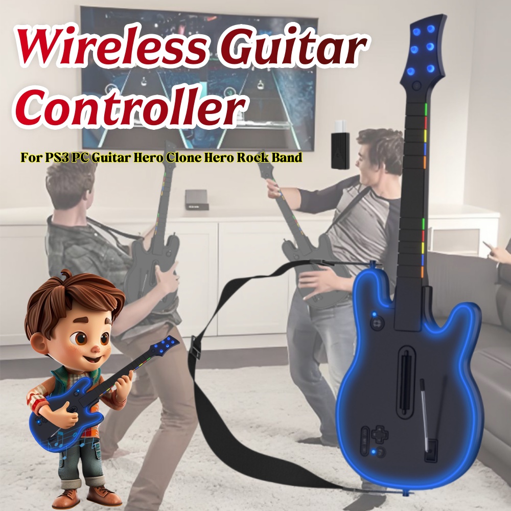 Wireless Guitar Controller wit - Pc Gaming Gaming ulasan dan harga