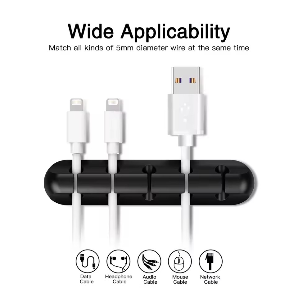 Silicone USB Cable Organizer U - Desk Cable Organizer ulasan dan harga