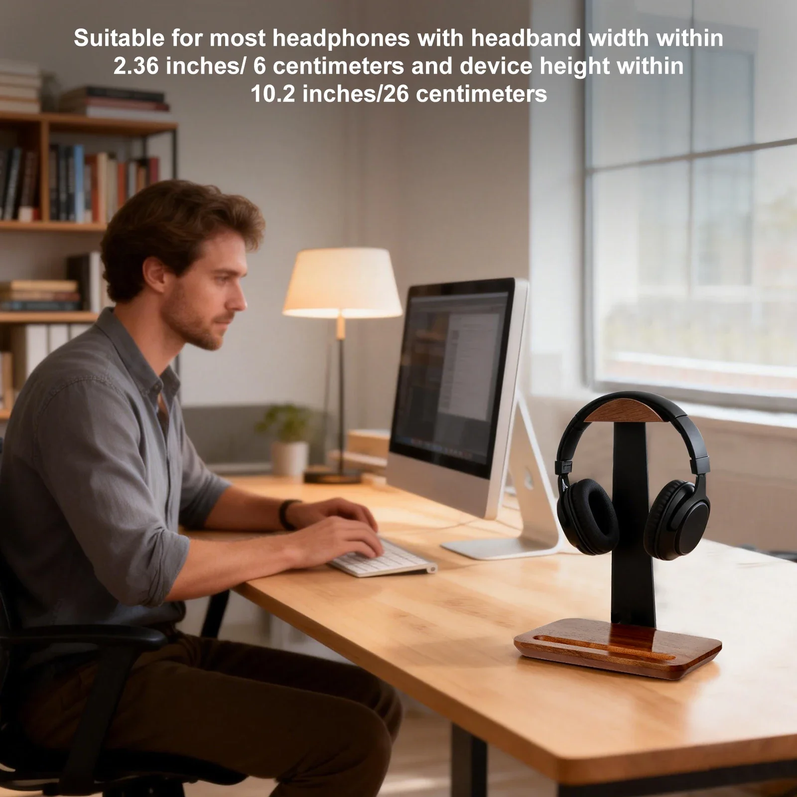 Universal Wood Headphone Stand - Headset Stand ulasan dan harga