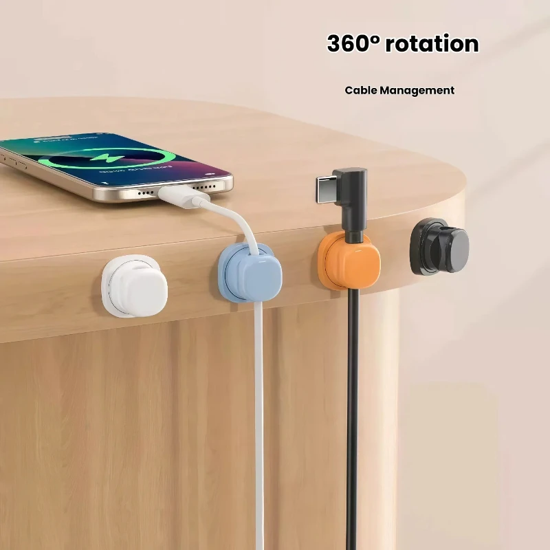 3 Pack Rotatable Desktop Cable - Desk Cable Organizer ulasan dan harga