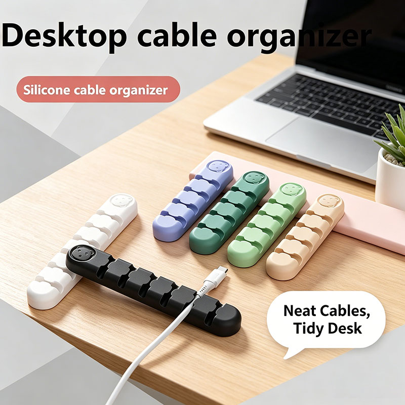 Silicone Cable Organizer Self  - Desk Cable Organizer ulasan dan harga