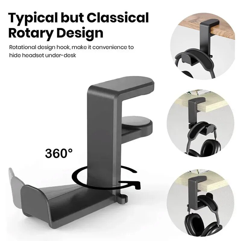 Under Desk Headphone Holder Ro - Desk Cable Organizer ulasan dan harga