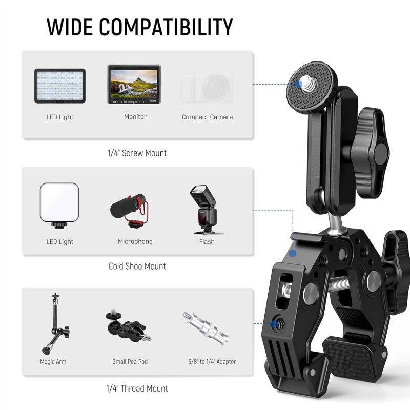 Universal Aluminum Super Clamp - Dual Monitor Arm ulasan dan harga