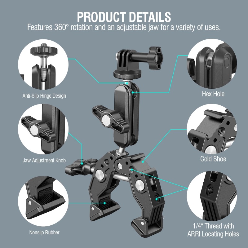Universal Aluminum Super Clamp - Dual Monitor Arm ulasan dan harga