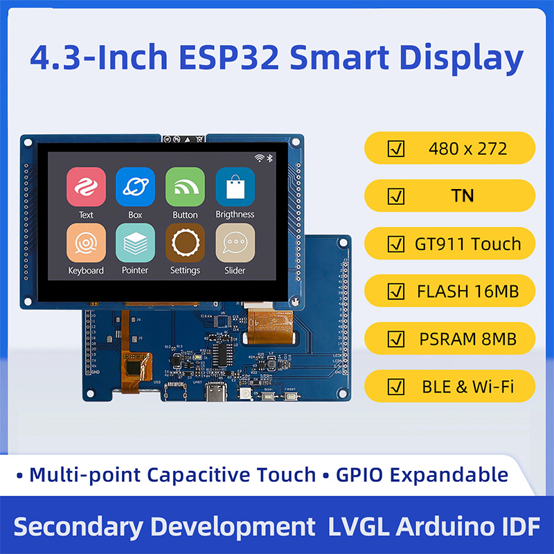 ESP32 S3 4.3 Inch 480*272 Capa - Dual Monitor Arm ulasan dan harga