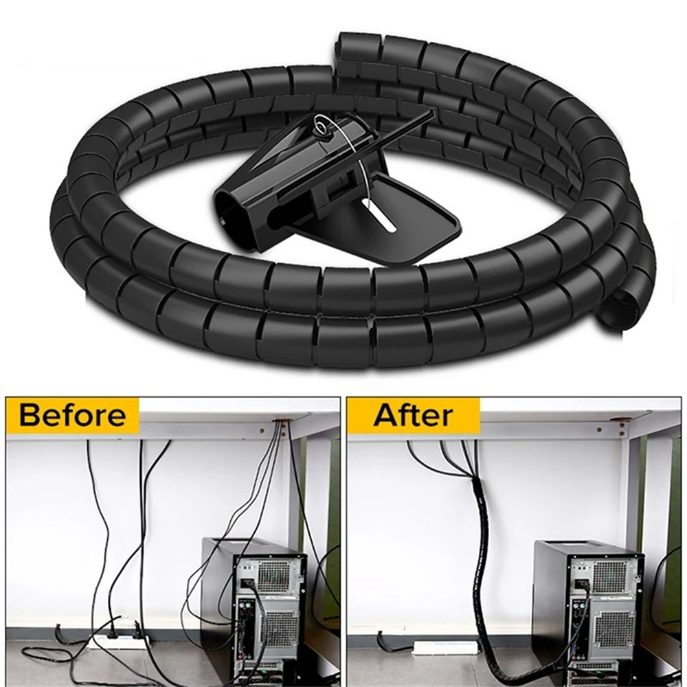2M Flexible Spiral Cable Organ - Desk Cable Organizer ulasan dan harga