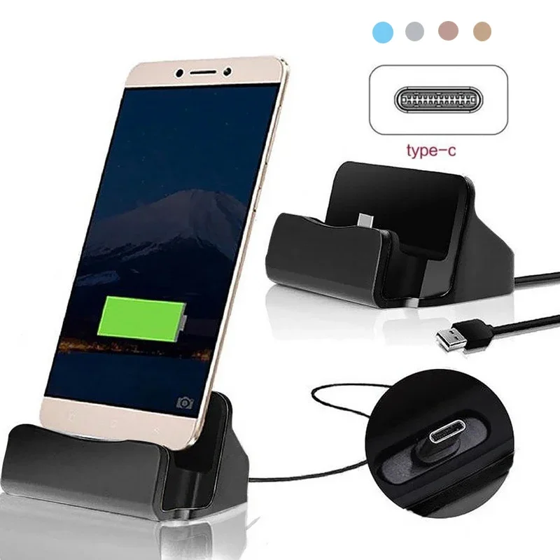 Type C USB Dock Charger Phone  - Desk Cable Organizer ulasan dan harga