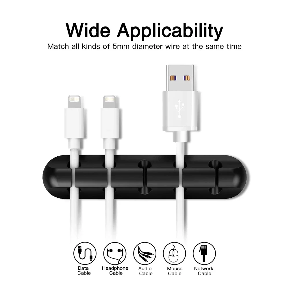 Silicone USB Cable Organizer U - Desk Cable Organizer ulasan dan harga